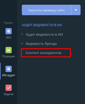 Контент конкурентов