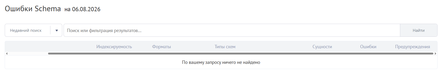 Ошибки Schema