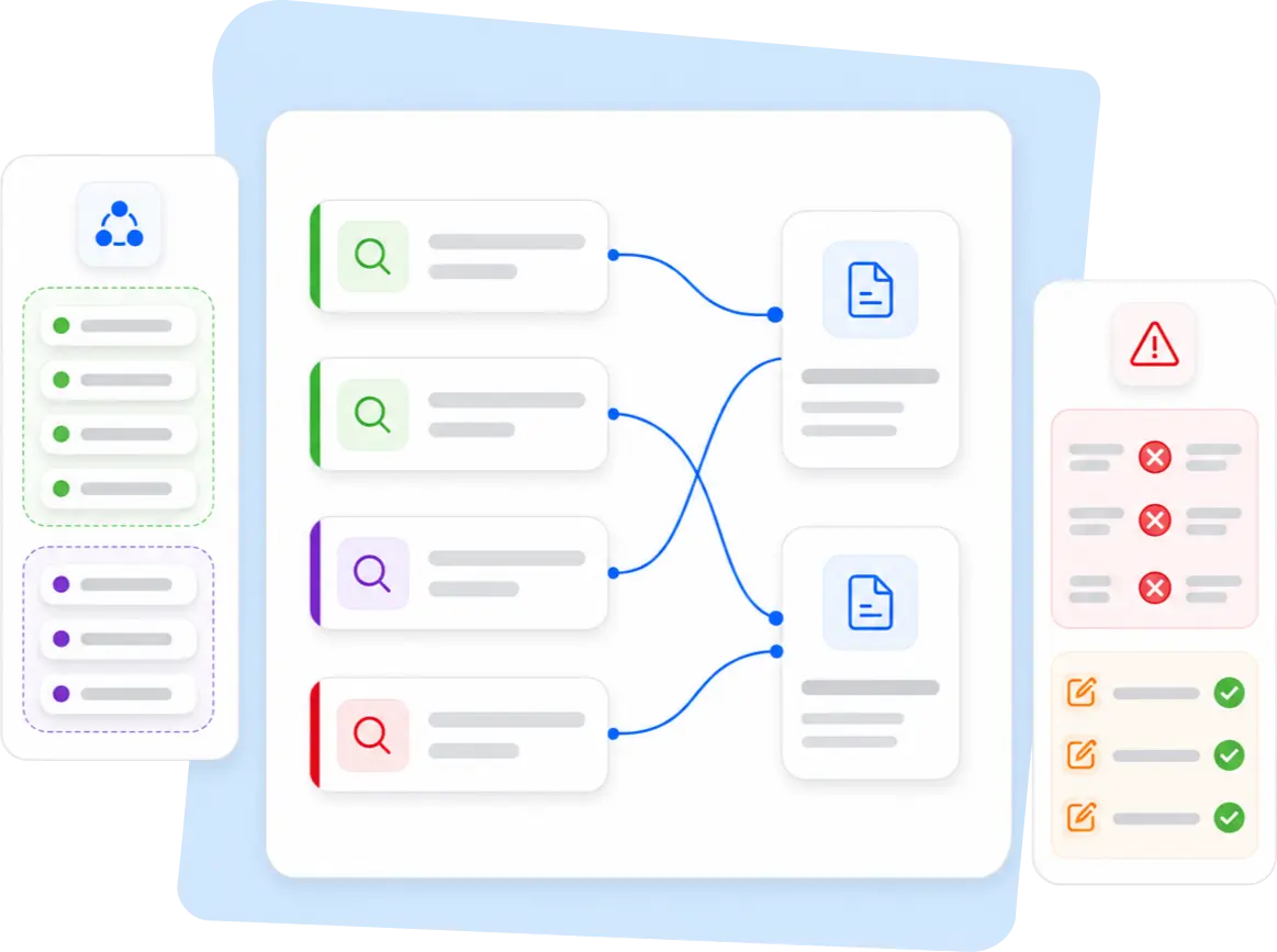 Специалист работает с SEO-аналитикой и графиком органического трафика